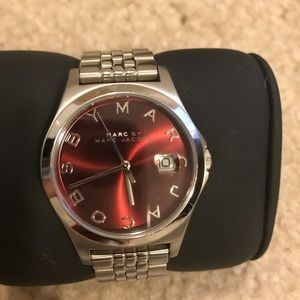 Marc Jacobs Burgundy and Silver watch!